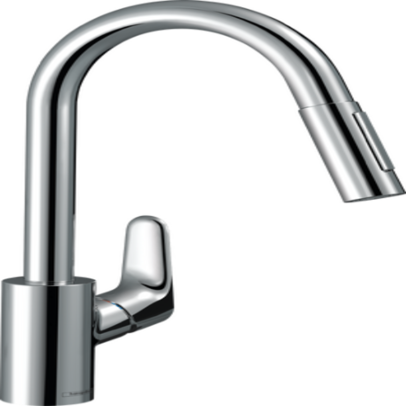 Hansgrohe Focus M41 Single Lever Kitchen Mixer 240, 7 l/min, Pull-out Spray, 2jet