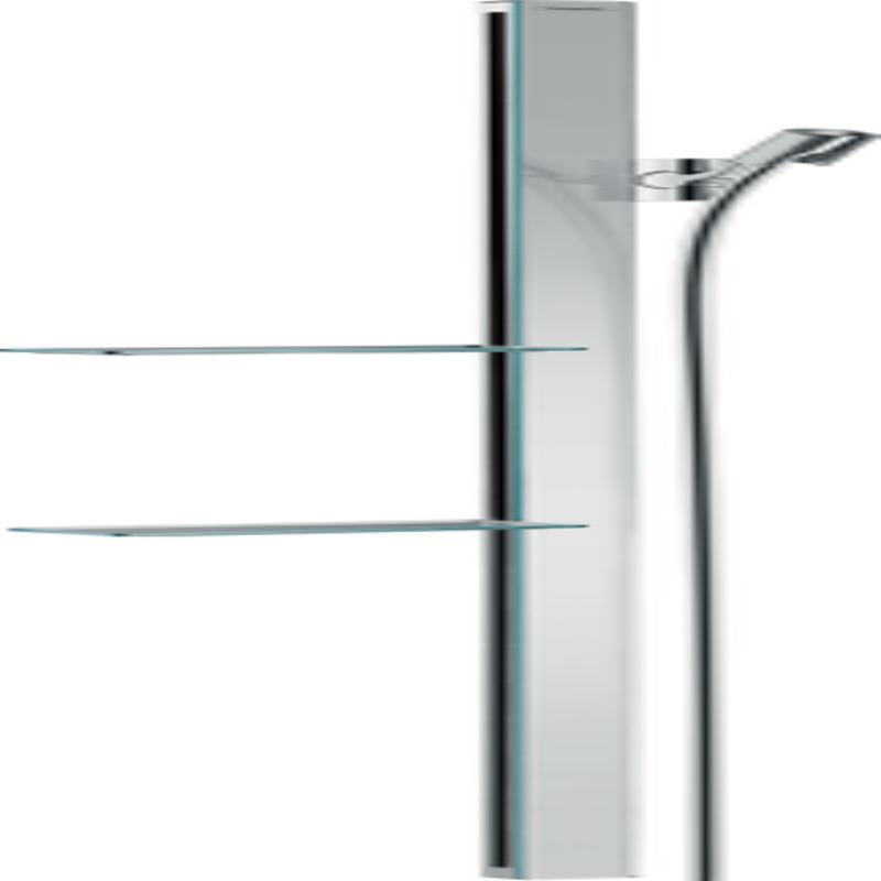 Hansgrohe Unica Shower Bar E 150 cm With Isiflex Shower Hose 160 cm And Shelves