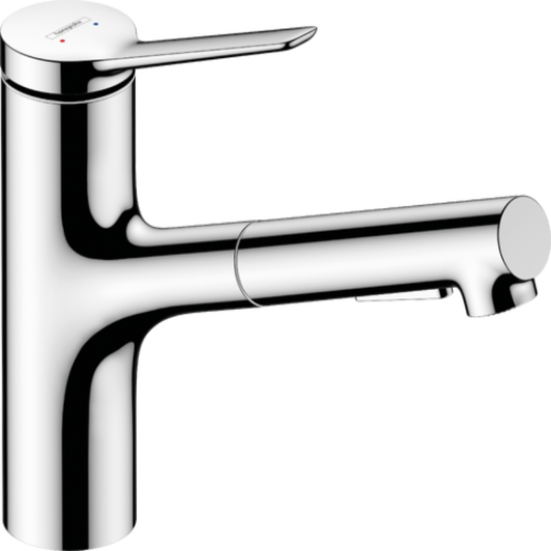 Hansgrohe Zesis M33 Single Lever Kitchen Mixer 150, Pull-out Spray, 2jet